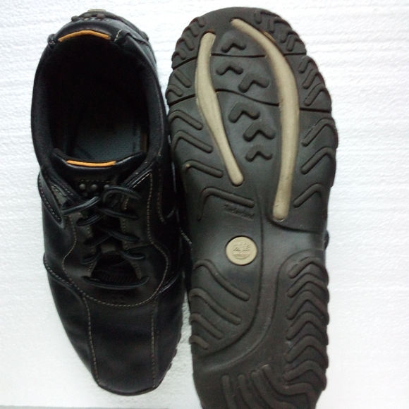 Timberland Leather Driver Lace-up Shoes Sneakers Men's 9M Black - Picture 13 of 16